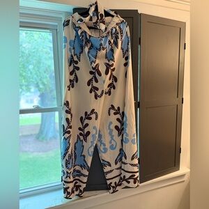 Blue and Brown Patterned Romper